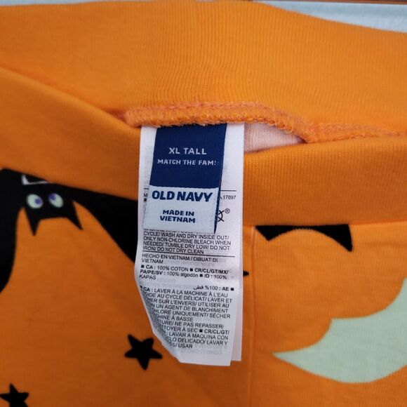 NWT OLD NAVY Halloween Pajamas Womens XL Tall Orange Matching Graphic Set - Picture 10 of 11